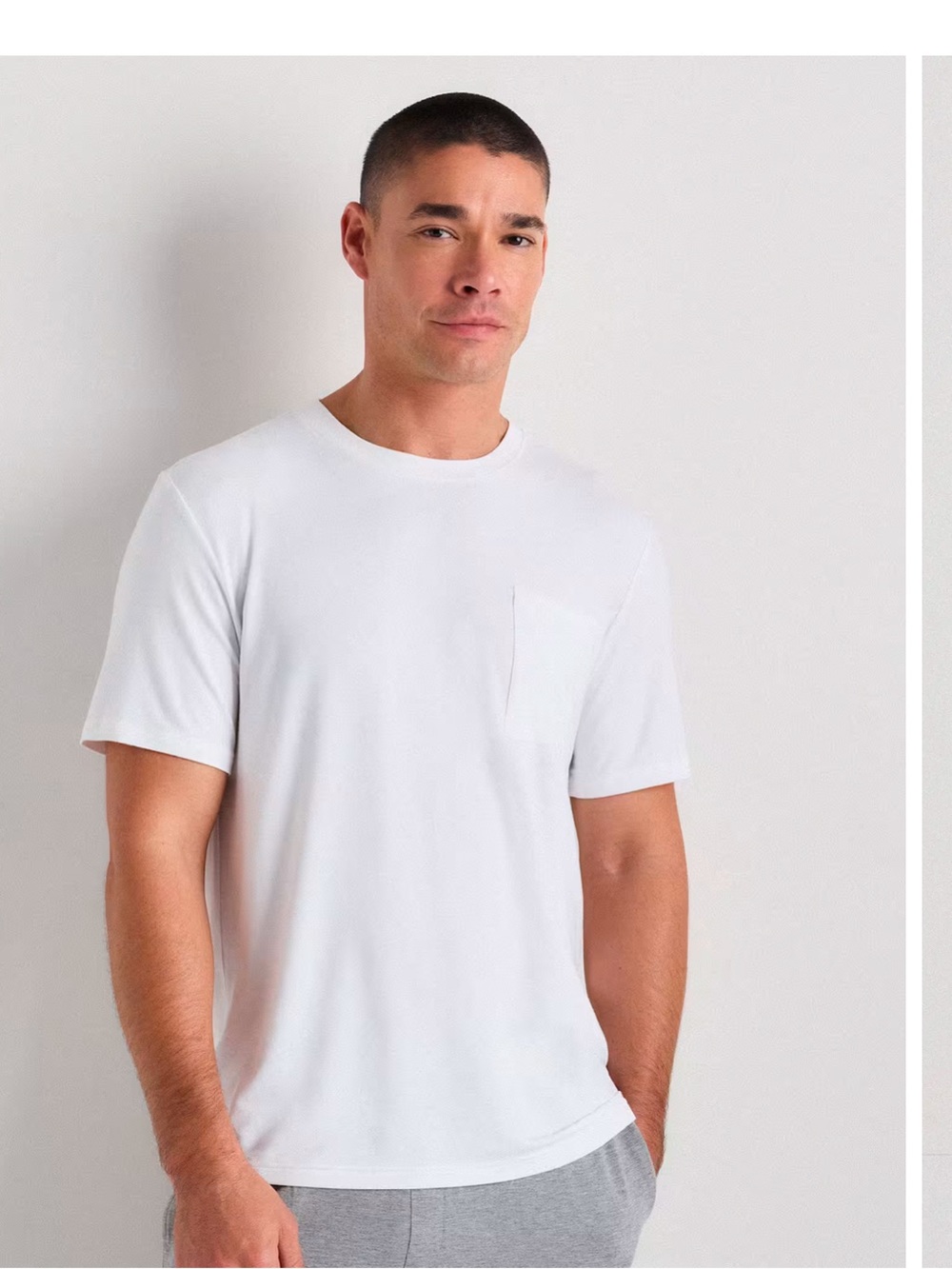 Quince Men’s  Bamboo Jersey Relaxed Lounge Tee NeW